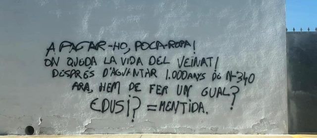 L’alcaldessa de Benicarló demana col·laboració ciutadana per identificar els autors de pintades vandàliques