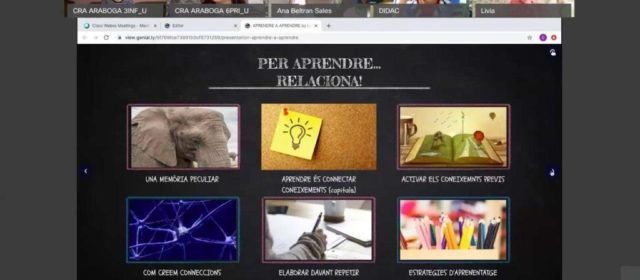 Alumnat i famílies del CRA Araboga “aprenen a aprendre” per videoconferència