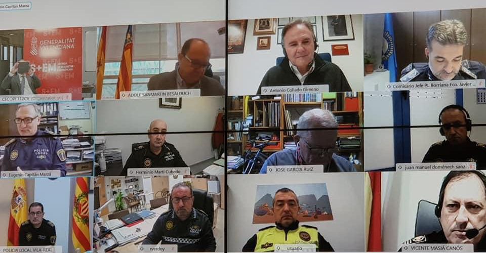 El cap de Policia Local de Vinaròs ha participat en un reunió amb el Centre Coordinador d’Emergències de la Generalitat Valenciana