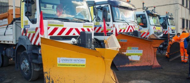 La Generalitat organiza un dispositivo de 664 efectivos y 164 vehículos para afrontar las nevadas de este invierno