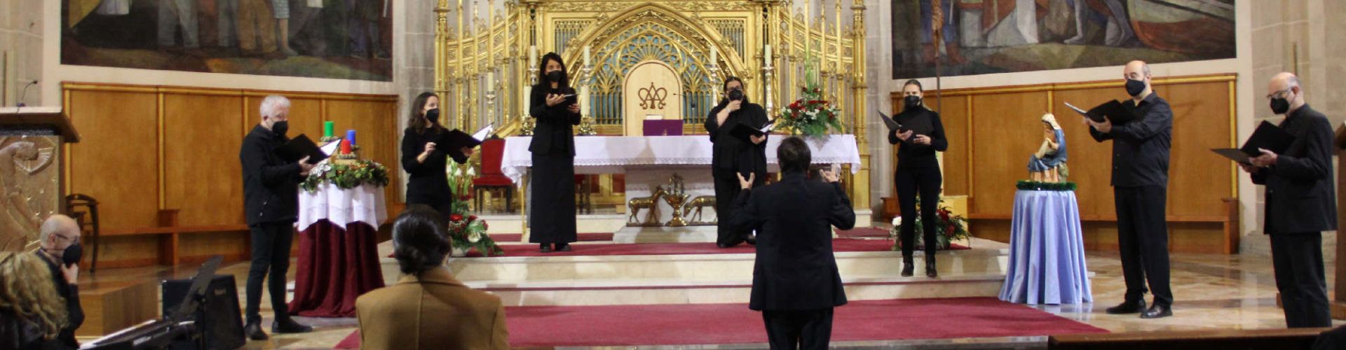 Concierto con mascarilla de la coral juvenil Sant Sebastià de Vinaròs