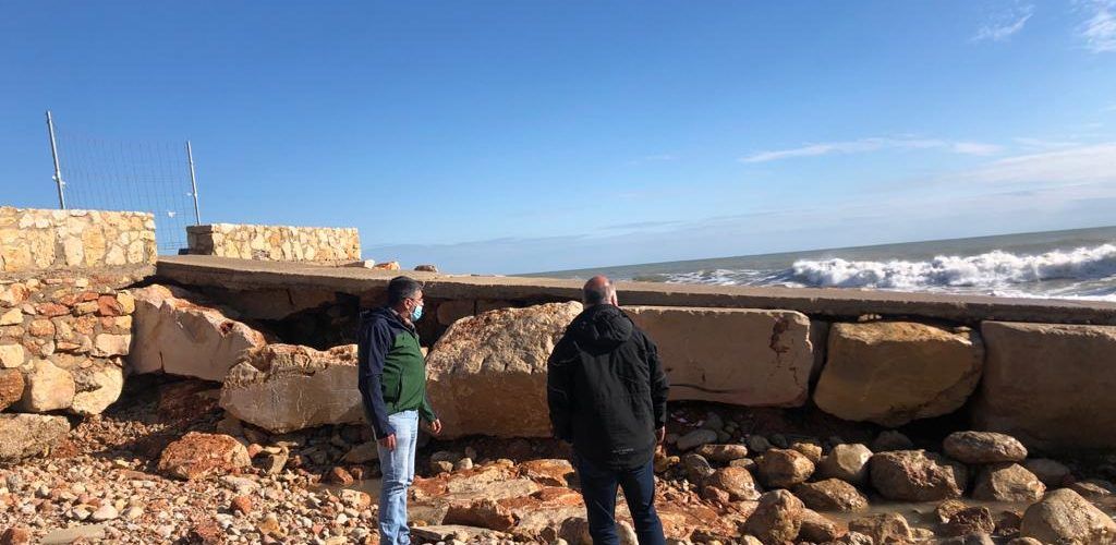 L’Ajuntament d’Alcalà-Alcossebre valora en 192.908 euros els danys provocats en la costa pel temporal Filomena
