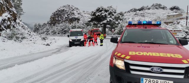 La Diputació i el Consorci de Bombers insten a no eixir a la carretera davant la preemergència de nivell roig per nevades
