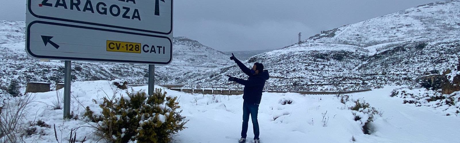 Fotos: La N-232, una de les més afectades per la neu