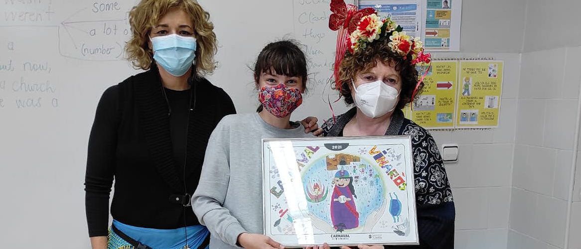 Àfrica Casanova Morales, del CEIP Sant Sebastià, guanya el concurs de dibuix del Carnaval de Vinaròs