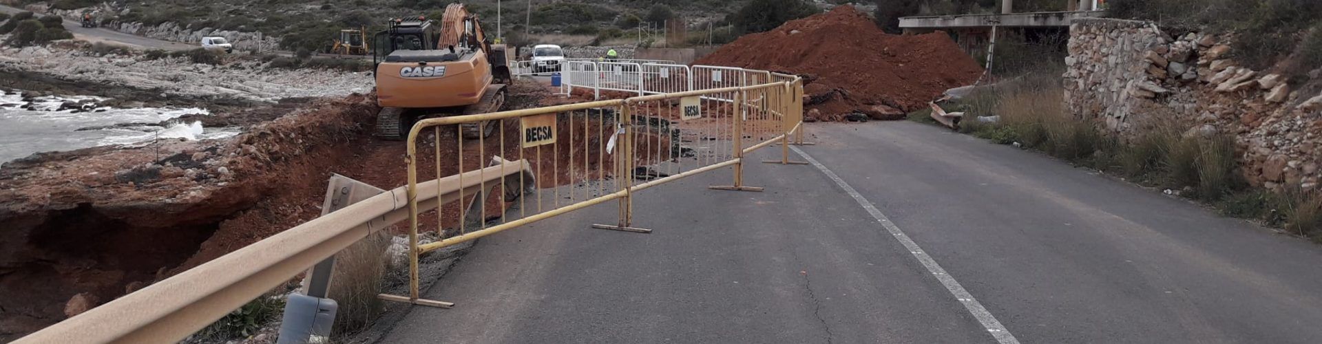 Comencen les obres de reconstrucció en el vial litoral sud de Peníscola