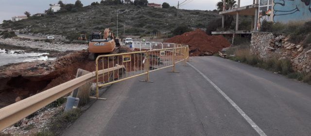 Comencen les obres de reconstrucció en el vial litoral sud de Peníscola