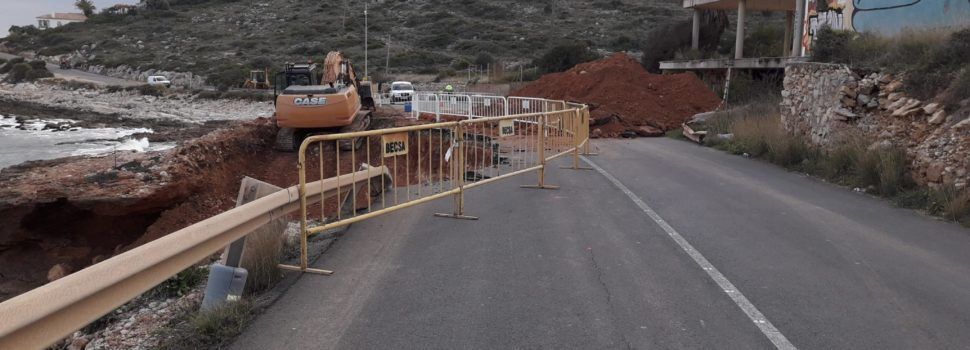 Comencen les obres de reconstrucció en el vial litoral sud de Peníscola