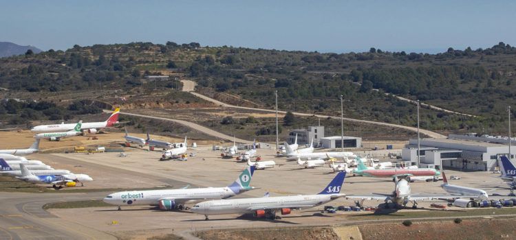 El aeropuerto de Castellón amplía su capacidad de acogida de aviones tras activar nuevas zonas de expansión