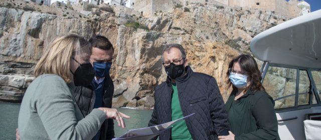 El presidente de la Diputación visita la zona de los acantilados de Peñíscola
