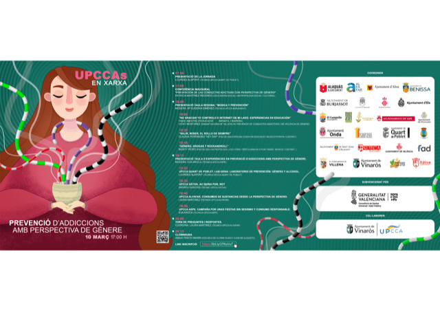 Les UPCCA de la Comunitat Valenciana celebren la I Jornada en línia sobre Prevenció d’Addiccions amb Perspectiva de Gènere