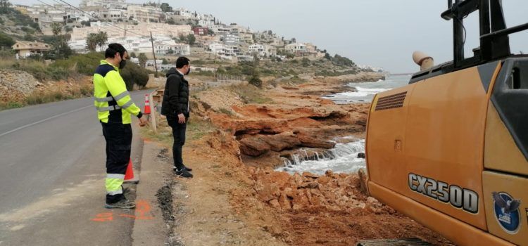 Comencen els treballs en el litoral de Peníscola per a la reconstrucció dels seus accessos a la zona sud