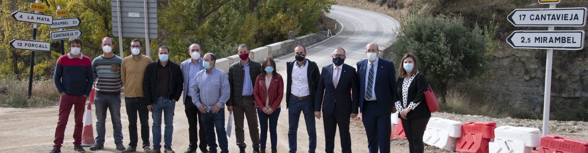 La Diputació de Castelló recepciona oficialment l’obres de remodelació de la CV-120 entre La Mata i el límit amb la província de Terol