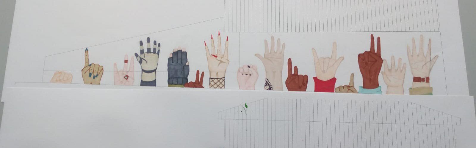 Sofia Cherta, guanyadora del Primer Concurs d’Art Mural Amposta Ciutat Diversa