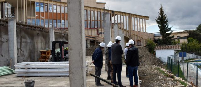 Molt avançada l’estructura de les noves aules del col·legi de Morella