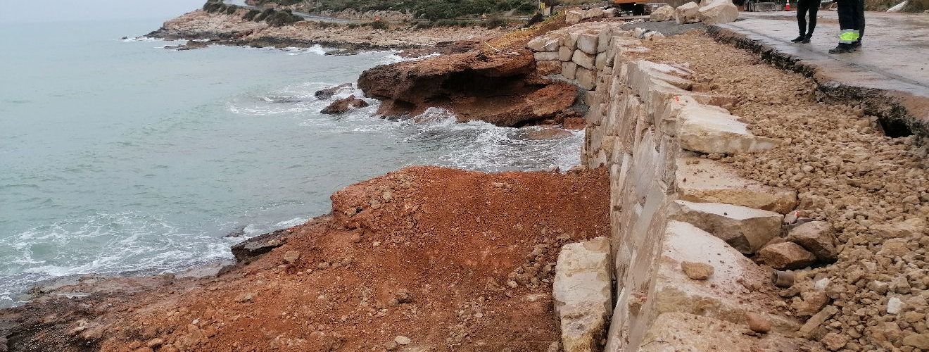 Avanzan las obras en costa sur de Peñíscola con previsión de finalizarse en mayo