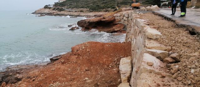 Avanzan las obras en costa sur de Peñíscola con previsión de finalizarse en mayo