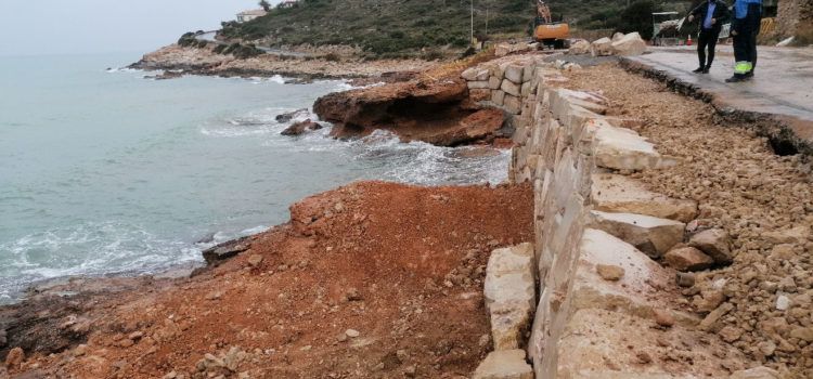 Avanzan las obras en costa sur de Peñíscola con previsión de finalizarse en mayo