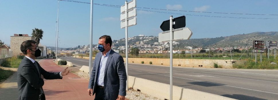 Final de les obres d’instal·lació d’enllumenat públic en la carretera Peníscola-Benicarló