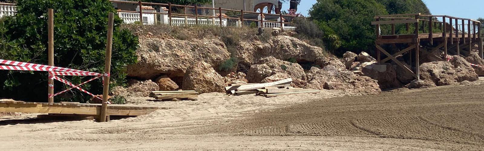 L’Ajuntament d’Alcalà-Alcossebre denuncia l’eliminació d’un tros de passarel·la de fusta de la Sender Litoral per falta de mitjans del Ministeri per a reparar-lo