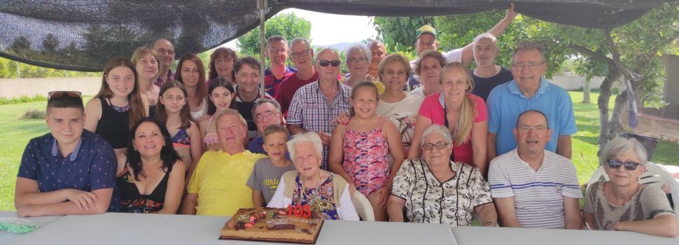 Margarita Carceller Soler, de Benicarló,  cumplió 103 años.