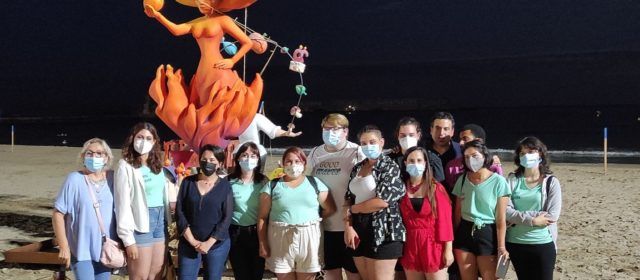 Cremada de la foguera del Cicle Formatiu d’ Artistes Fallers i Escenografía del CIPFP Benicarló