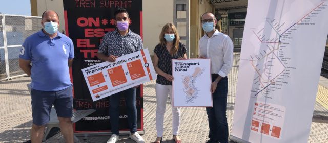 Compromís presenta a l’estació de Benicarló-Peníscola el seu model de tren de rodalies i de mobilitat sota demanda
