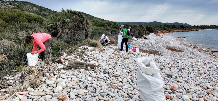 Recogen todo tipo de residuos en la playa de La Basseta (Peñíscola) dentro de la campaña “Limpiemos los mares”
