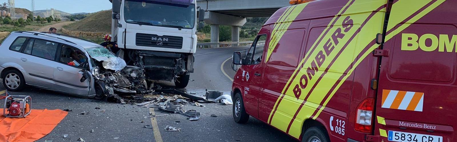 Un fallecido en accidente en la N232, término de Morella