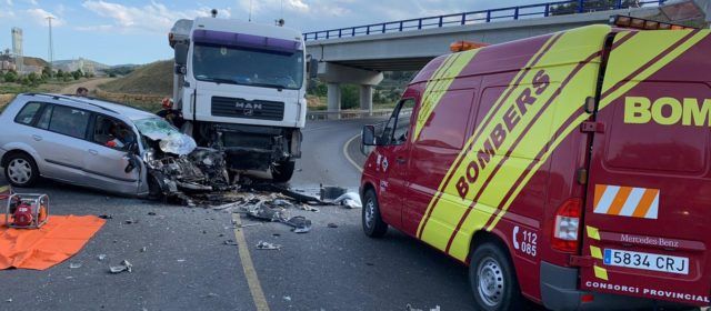 Un fallecido en accidente en la N232, término de Morella