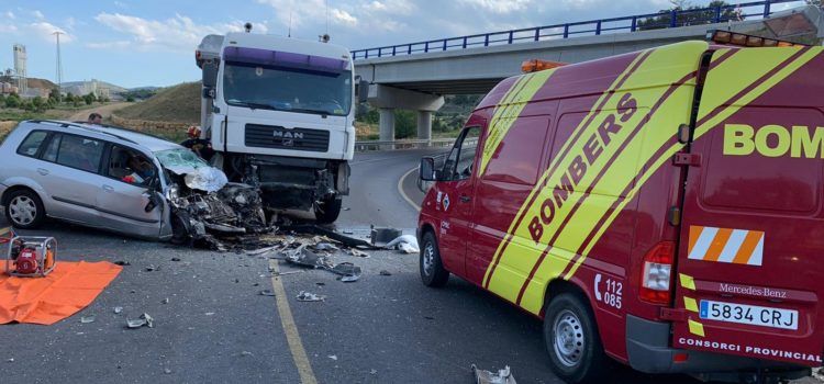 Un fallecido en accidente en la N232, término de Morella