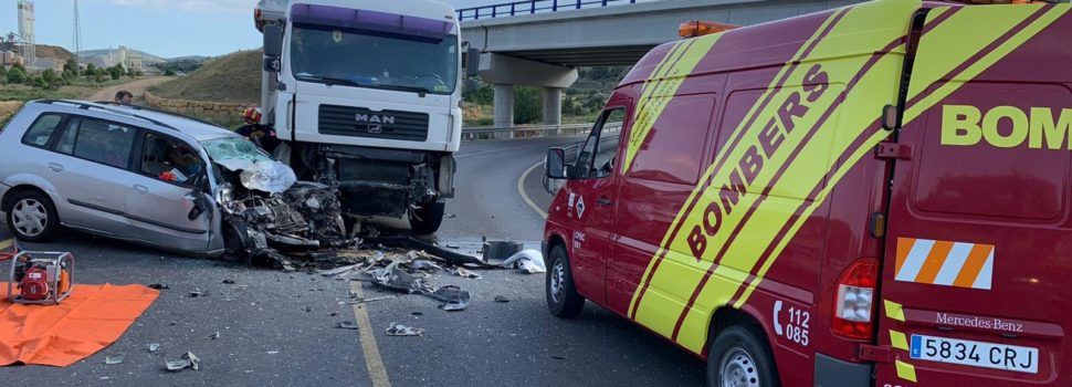 Un fallecido en accidente en la N232, término de Morella