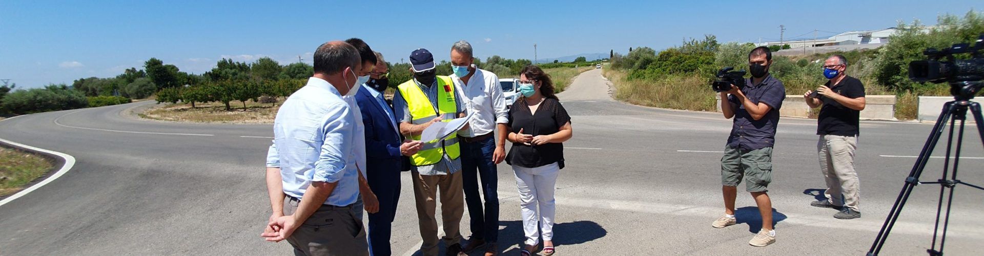 Vídeo: visita d’autoritats a la millora de la carretera CV-101 Vinaròs-Alcanar
