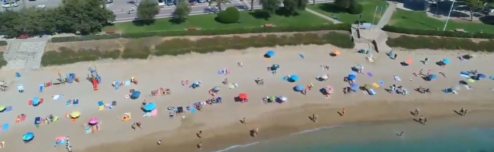 La Policia Local de Vinaròs controla les platges amb el dron