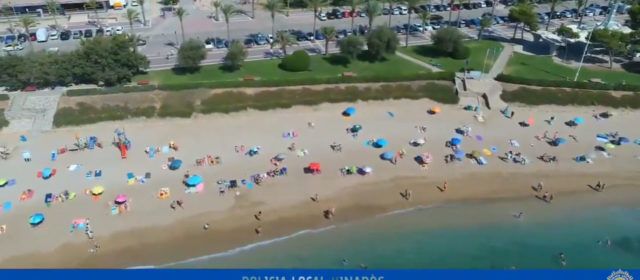La Policia Local de Vinaròs controla les platges amb el dron