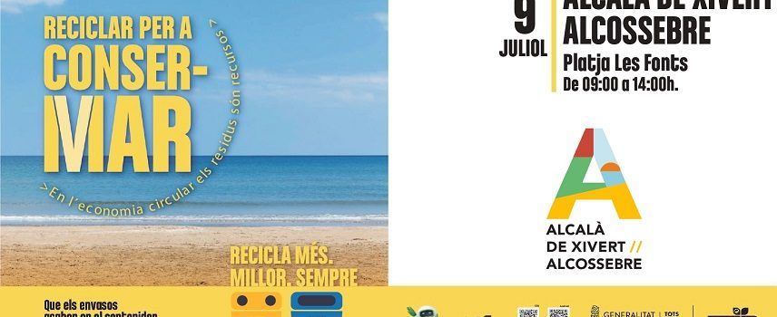 “Reciclar per a ConserMar” arriba a Alcossebre de la mà de la Conselleria de Medi Ambient i Ecoembes