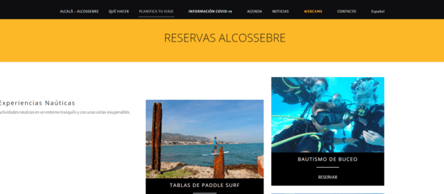 Alcalà-Alcossebre incorpora un motor de reserves per a allotjaments, restaurants i paquets turístics