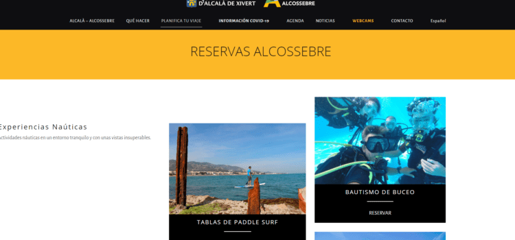 Alcalà-Alcossebre incorpora un motor de reserves per a allotjaments, restaurants i paquets turístics