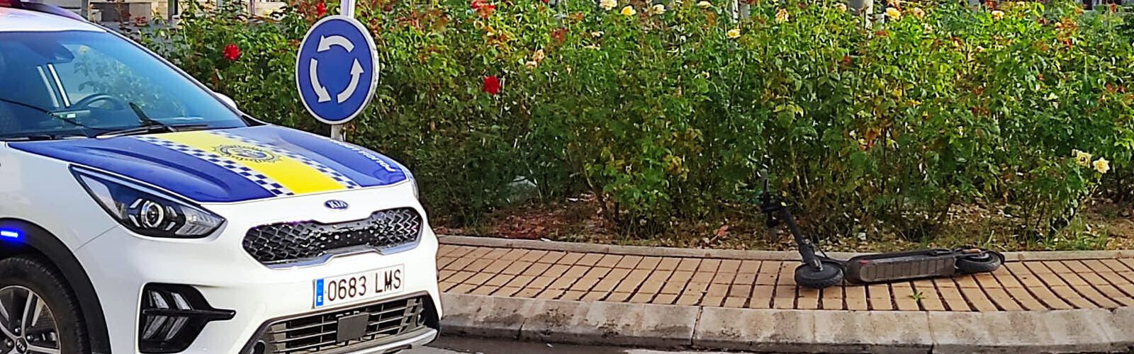 Colisión en Benicarló entre un patinete eléctrico y un turismo
