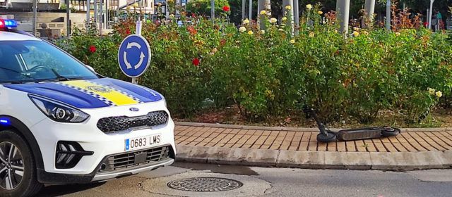 Colisión en Benicarló entre un patinete eléctrico y un turismo