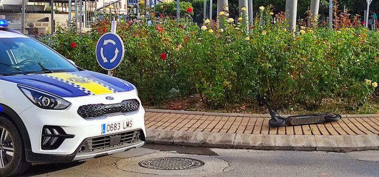 Colisión en Benicarló entre un patinete eléctrico y un turismo