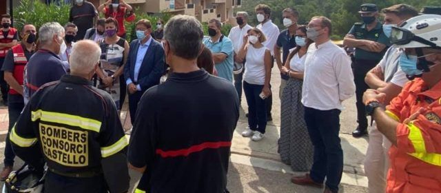 Ernest Blanch reconeix la “gran labor” realitzada pels equips d’emergències en l’enfonsament d’un edifici en Peníscola