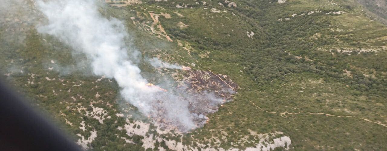 Incendi als termes de Freginals i la Ràpita que ha afectat 2,7 hectàrees