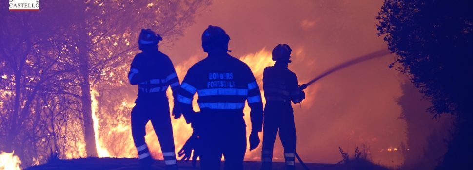 Els bombers de la Diputació intervenen durant l’onada de calor en 21 incendis a tota la província de Castelló