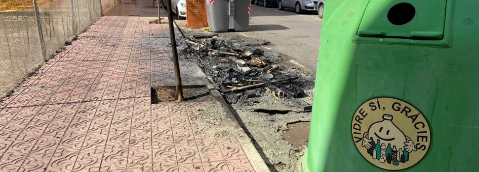 La Policia Local de Vinaròs deté el presumpte responsable del incendis dels contenidors