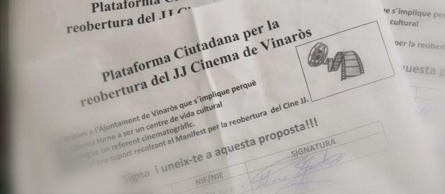 Se superen les 1.500 signatures per a la reobertura del JJ Cinema de Vinaròs