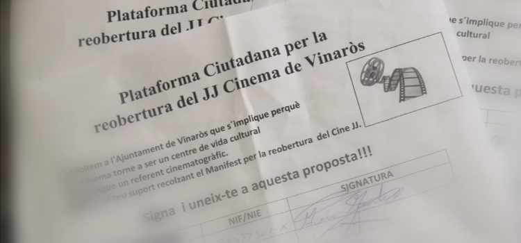 Se superen les 1.500 signatures per a la reobertura del JJ Cinema de Vinaròs