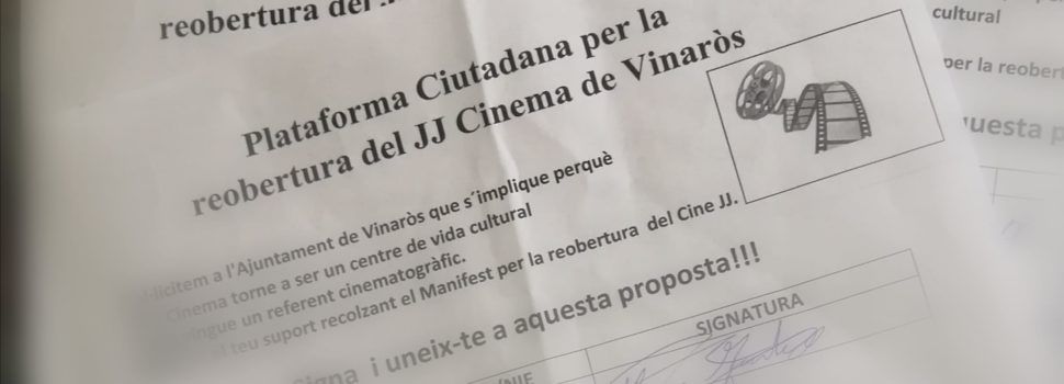 Se superen les 1.500 signatures per a la reobertura del JJ Cinema de Vinaròs