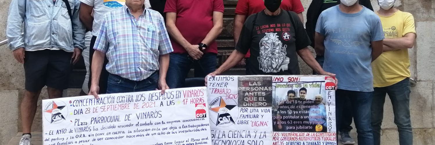 CGT convoca concentración contra los despidos en el parking y la ORA de Vinaròs