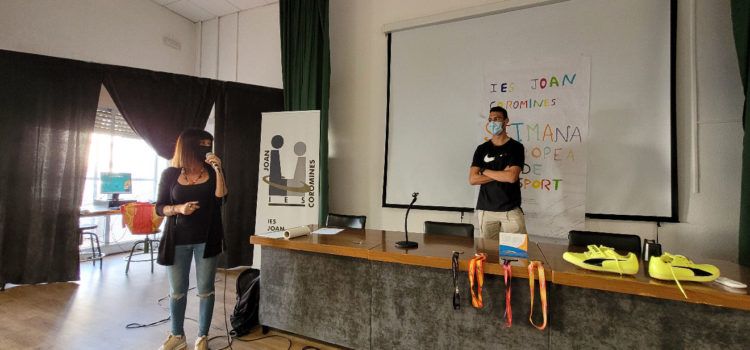 Visita a l’IES Coromines d’un campió d’Espanya, Alexis Sastre